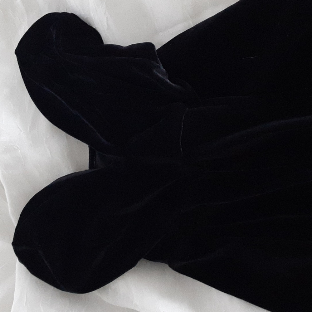 Velvet long black dress